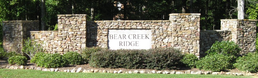 Bear Creek Ridge Subdivision Chelsea
                          Area