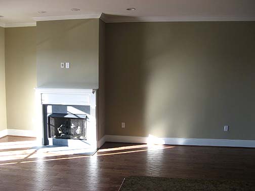 Living Room with
                Fireplace and Balcony