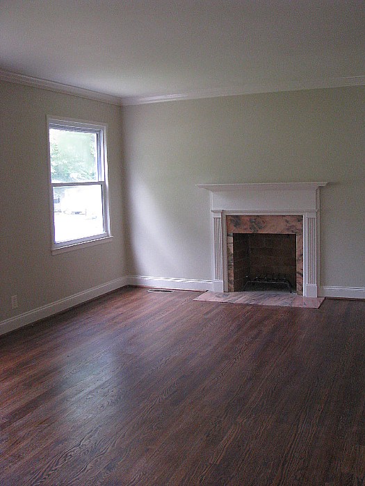 Living Room With Fireplace and Hardwood
                            Floors!