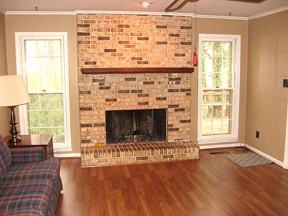 Large Den with
                    fireplace!