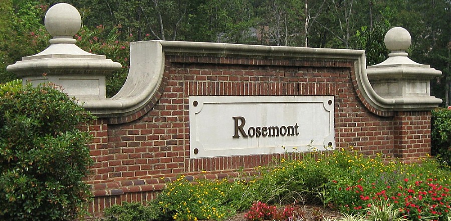 Rosemont Subdivision Rocky Ridge Road Vestavia
                Hills Alabama 35243